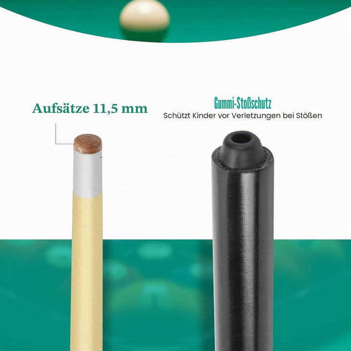 Mini-Queue-Stick für Pool-Queue, Hartholz, Billardqueue, 48,3 cm, 2 Stück