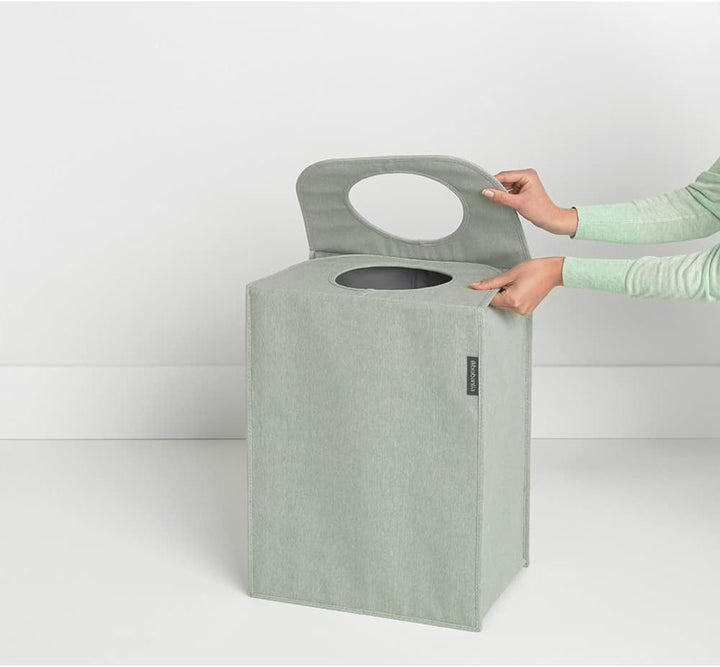Brabantia - Wäschesack - Quick-Drop-Öffnung - Robuste Textilsack - Platzsparend - Der Deckel lässt s
