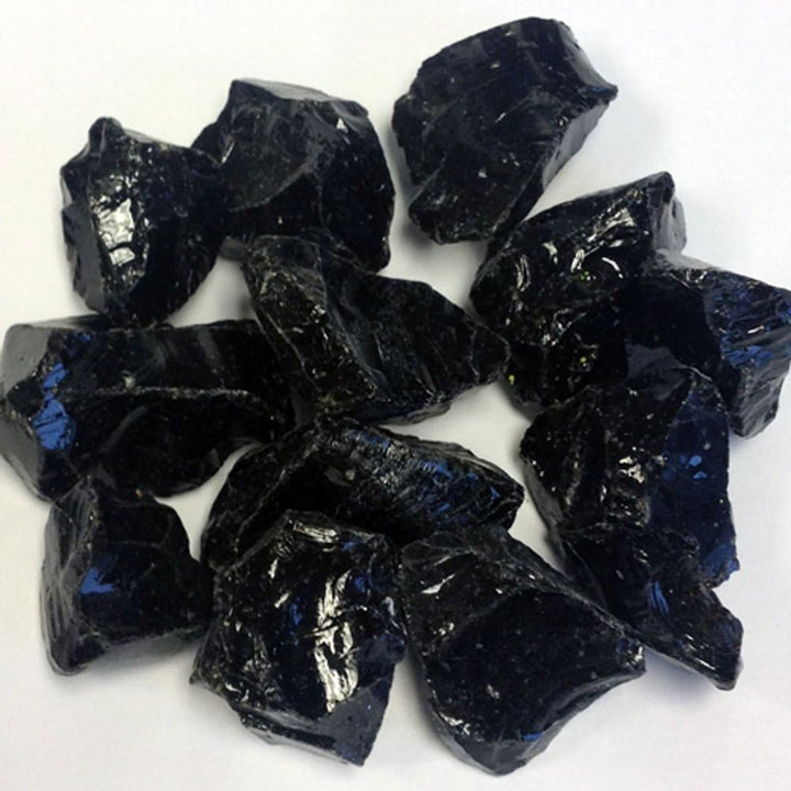 AZ Terrassenheizstrahlerglasrohr recyceltem Fireglass Schwarz 9 kg Feuerstelle aus recyceltem Glas,