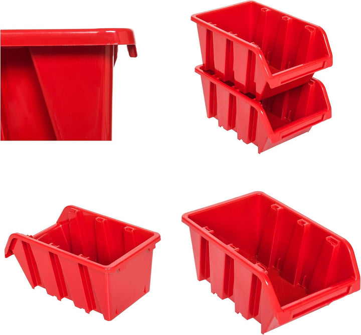 Lagersystem Wandregal 576 x 390 mm | 15 stck. Box | Stapelboxen Schüttenregal Sichtlagerkästen | Ext