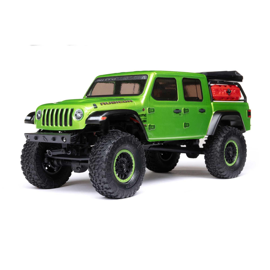 Axial 1/24 SCX24 Jeep JT Gladiator 4X4 RTR Brushed Rock Crawler (Battery &amp; Charger Included), Green