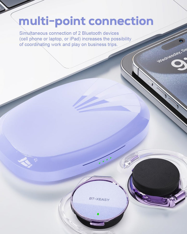 Open Ear Kopfhörer Bluetooth | 52 Std. Spielzeit & Dual-Device Pairing | On Ear Kopfhörer | Leichter