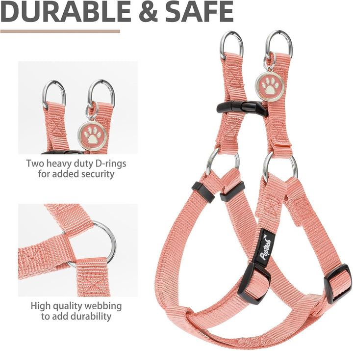 Pupteck Zerrfreies weiches verstellbares Hundegeschirr aus Nylon, einfaches Step-in Welpen-Weste für