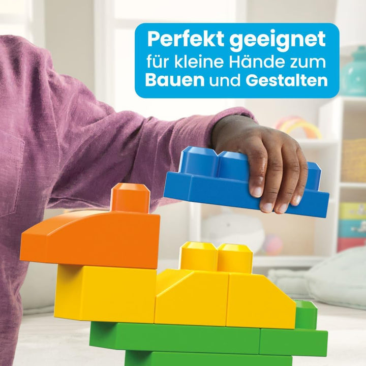 MEGA Bloks CNM43 - Bausteinebeutel, Deluxe 150 Teile, bunt, Spielzeug ab 1 Jahr Gebäude Tasche Einze