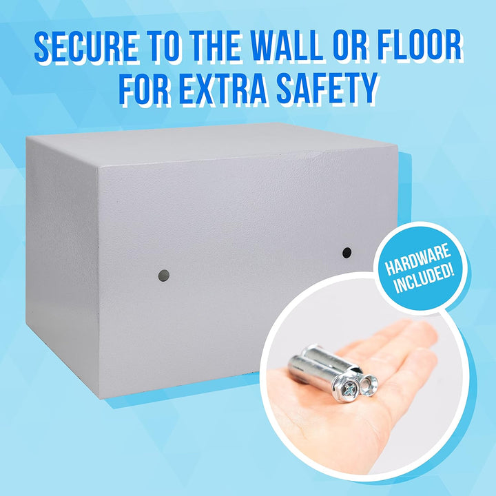 Silvergear® Elektronicscher Tresor mit Zahlencode | Mini Elektronischer Safe | Mini Stahlsafe mit Co