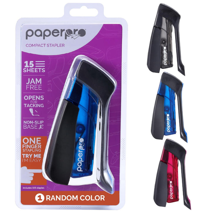 Paper Pro Compact Classic No Effort, One Finger, 80% Easier Heftgerät – ideal für Karpaltunnel und A