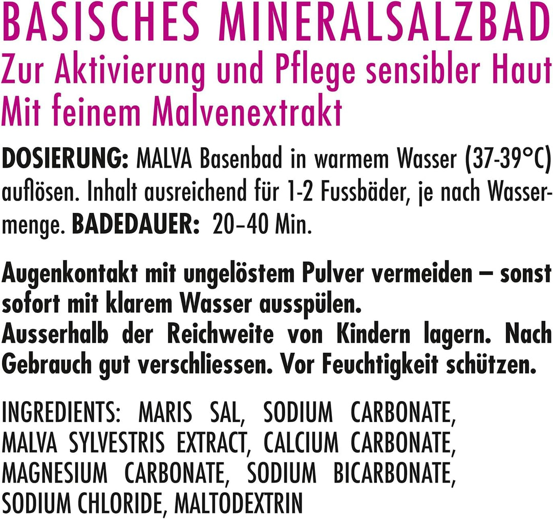 VICOPURA Basenbad MALVA sensitiv, Pflegebad für trockene, schuppige, irritierte Haut, mit Malvenextr