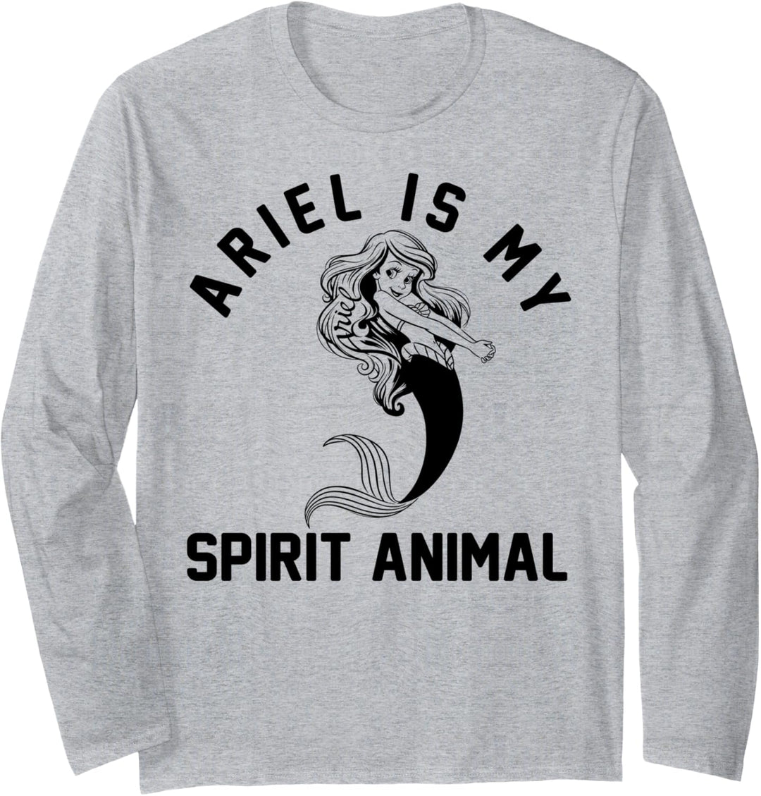 Disney The Little Mermaid Ariel Is My Spirit Animal Slogan Langarmshirt