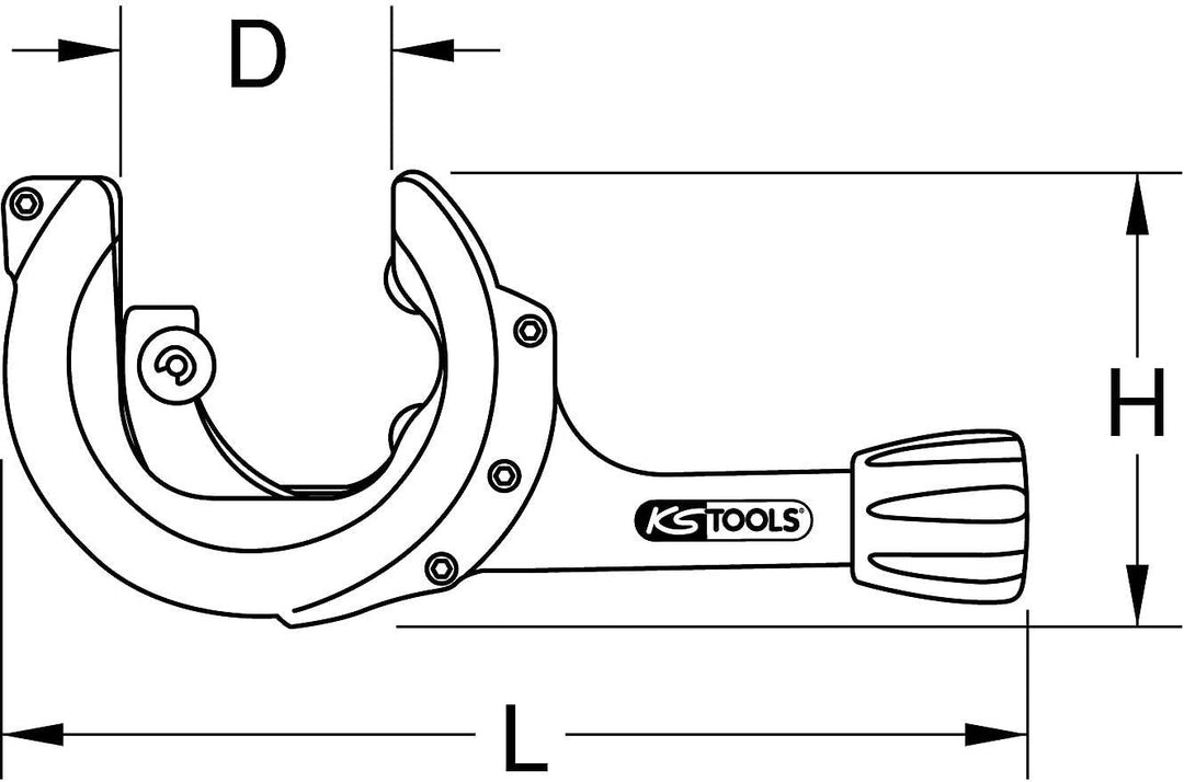 KS Tools 104.5060 Ratschen-Rohrabschneider, 12-35mm