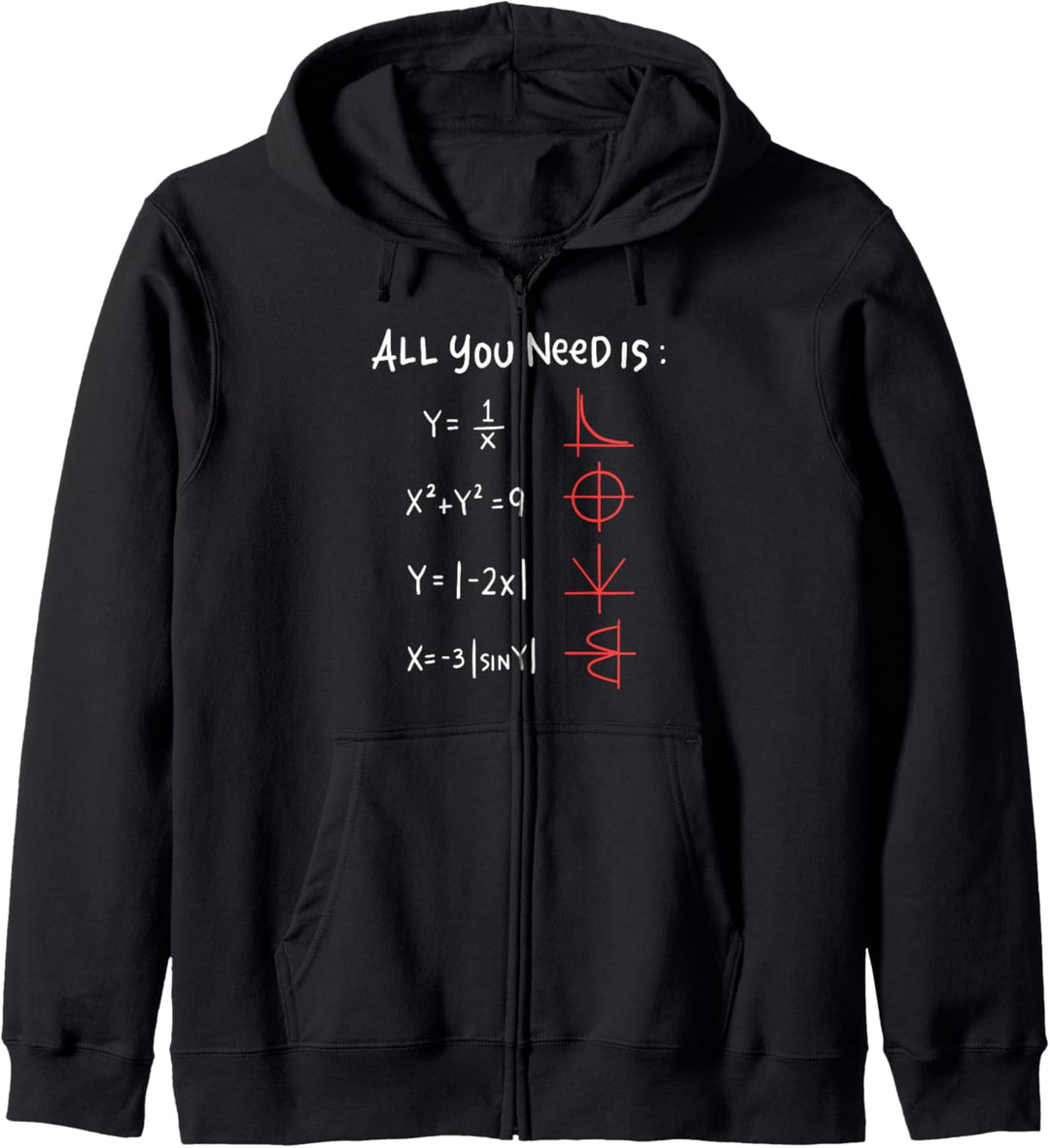 All You Need Is Love Math Design Nicht Nur Für Lehrer Kapuzenjacke
