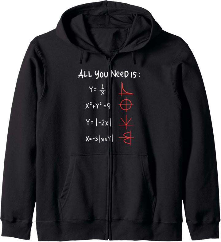 All You Need Is Love Math Design Nicht Nur Für Lehrer Kapuzenjacke