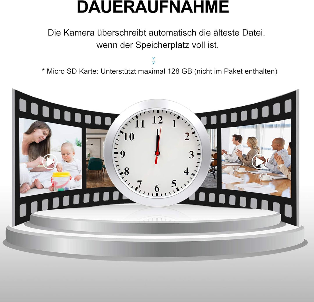 Überwachungskamera, KAMREA HD1080P Versteckte Kamera Mini Kamera Videorecorder Nanny Cam mit Bewegun