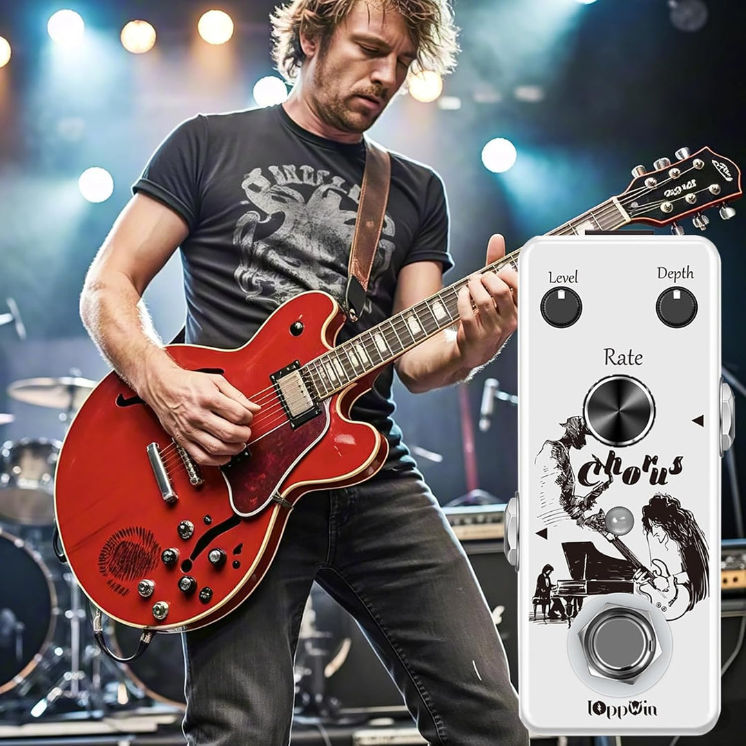 Analog Chorus Pedal - Warmes, Klares Chorus-Klang für Rock, Blues & Post-Rock | Metallgehäuse | True