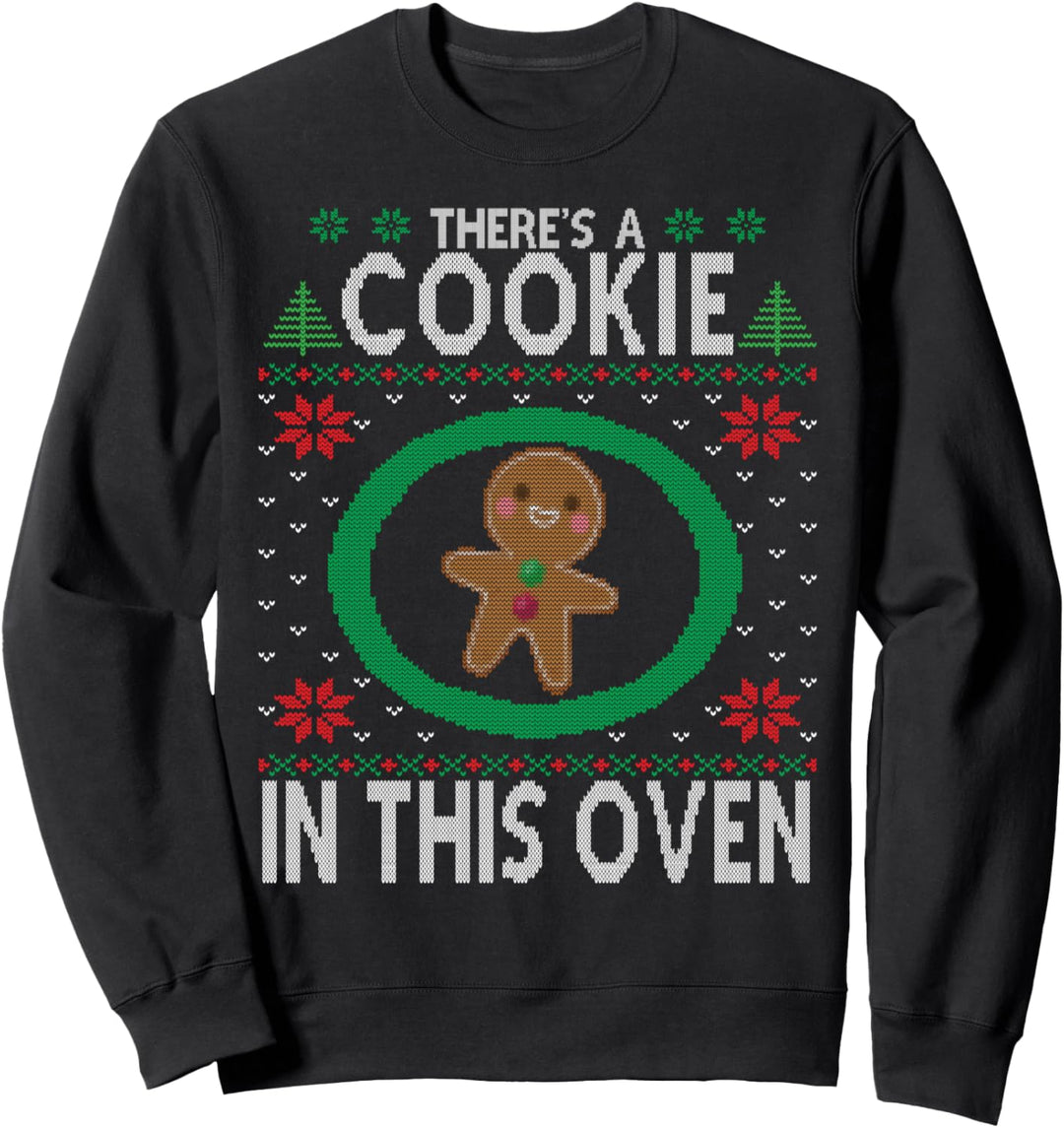 Ugly Christmas Pregnancy Announcement Expecting Mom Gift Sweatshirt