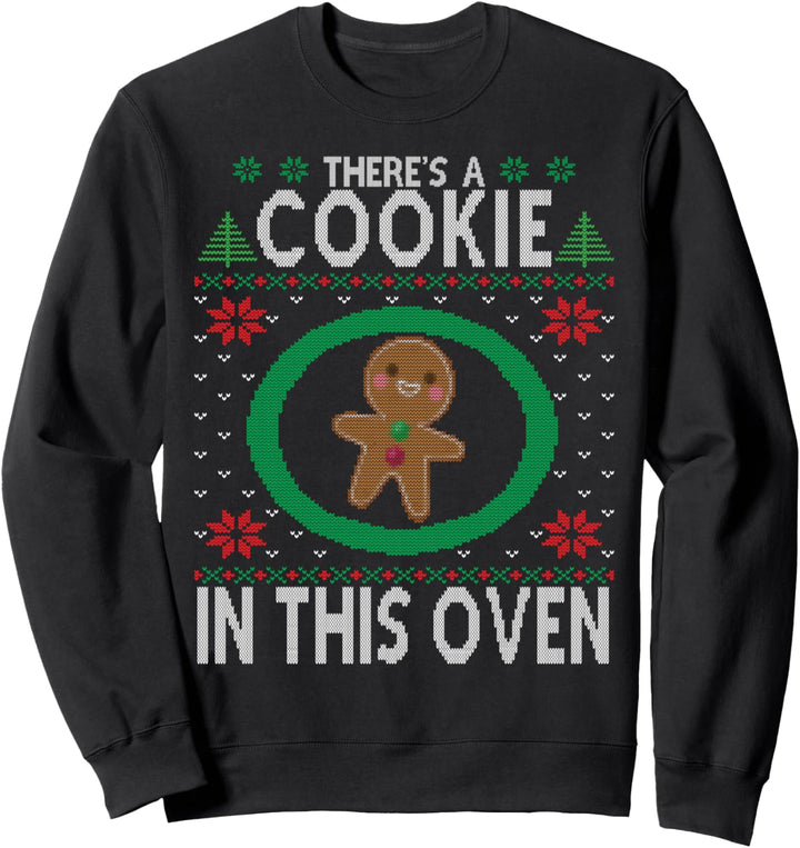 Ugly Christmas Pregnancy Announcement Expecting Mom Gift Sweatshirt