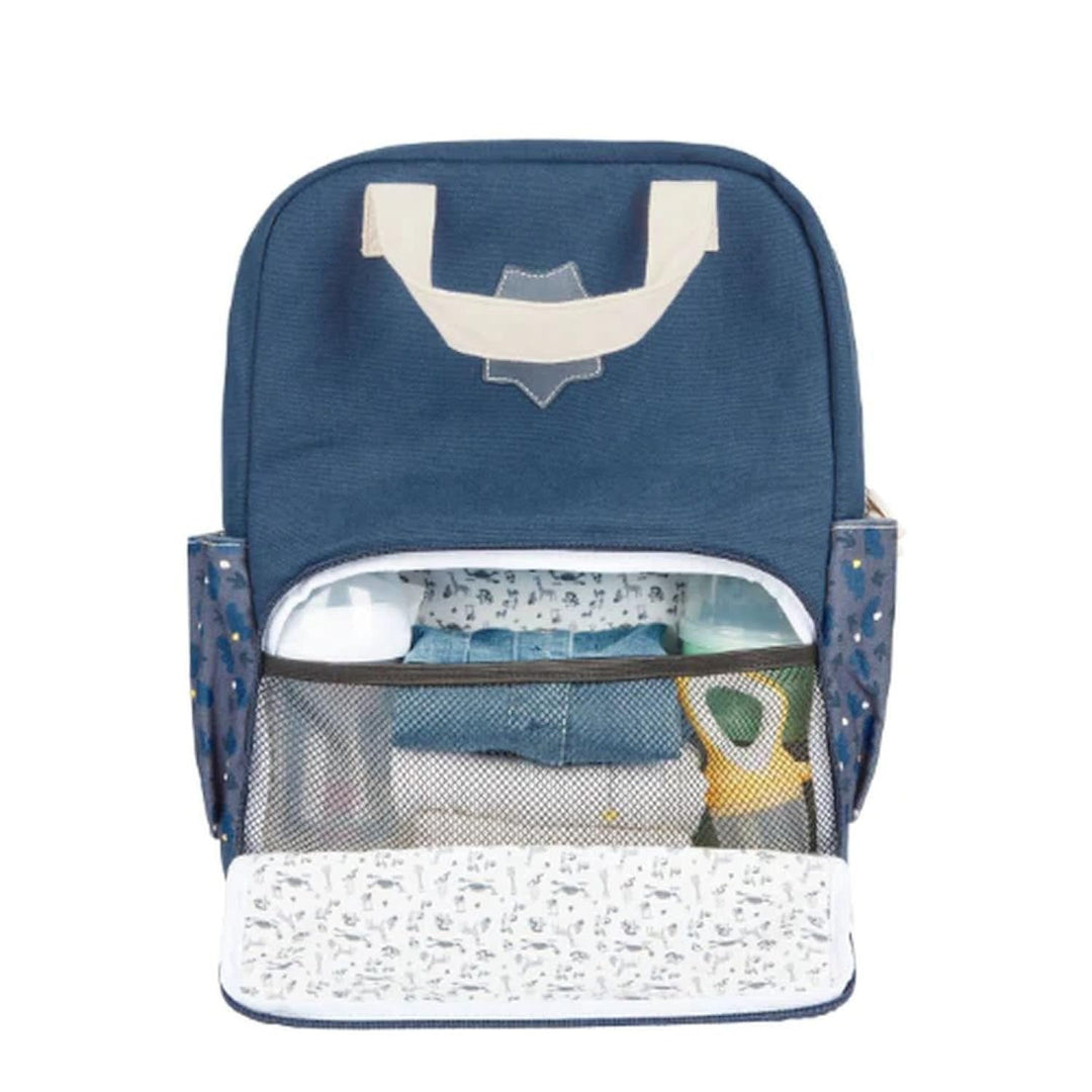 Badabulle Wickelrucksack Oasis, inkl. Kinderwagenbefestigung und Wickelunterlage, mit doppelter Öffn