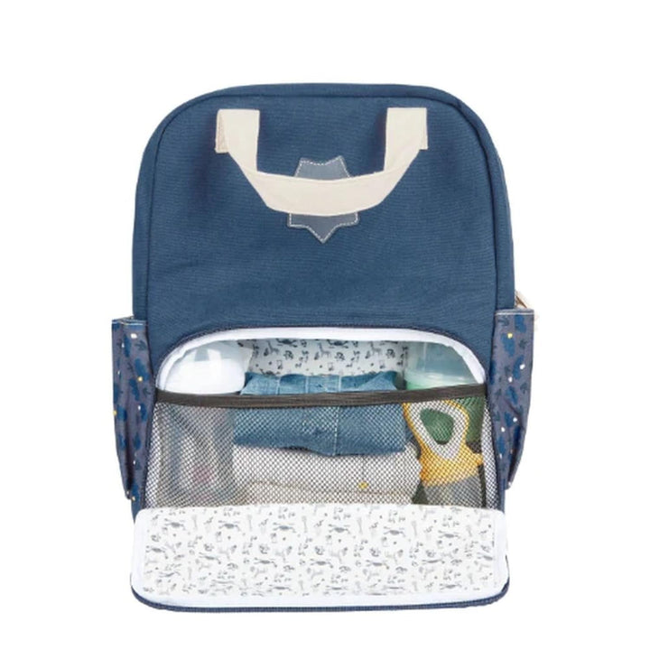 Badabulle Wickelrucksack Oasis, inkl. Kinderwagenbefestigung und Wickelunterlage, mit doppelter Öffn