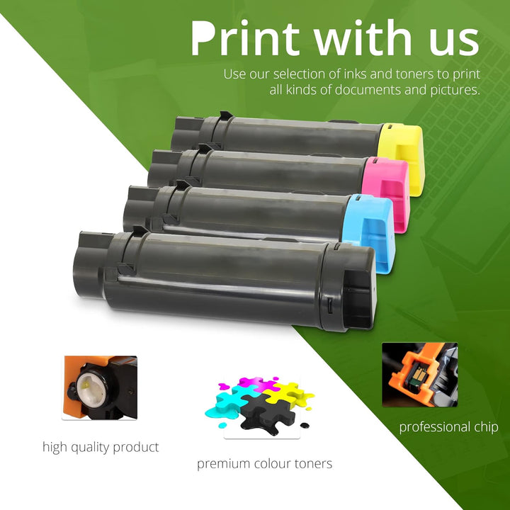 4er Set 106R034 Premium Toner kompatibel für Xerox Phaser 6510, 6510DN, 6510N, WorkCentre 6515, 6515