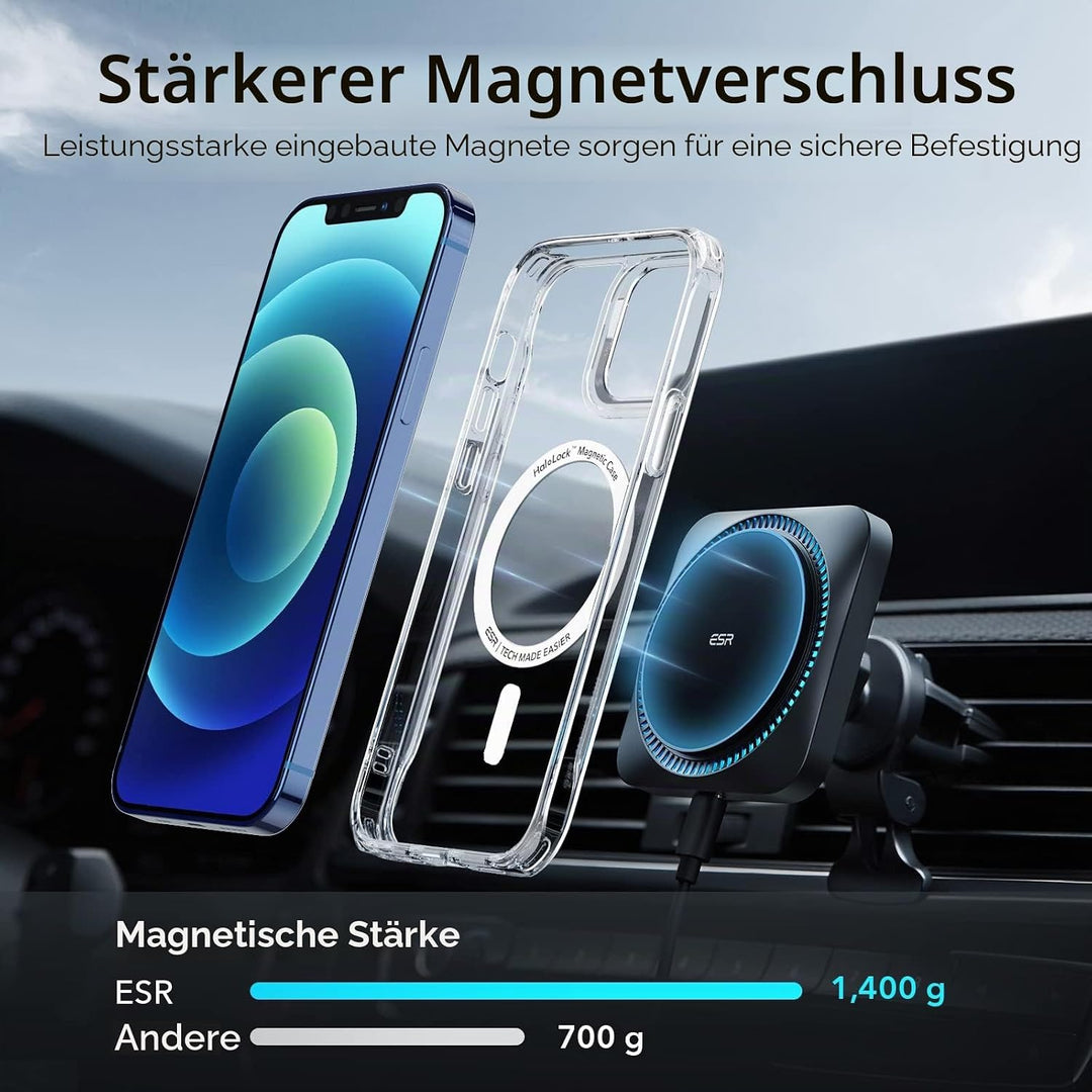 ESR Hülle für iPhone 12, iPhone 12 Pro 2020 Sidekick Hybrid Magafe Case, Transparent Handyülle mit H