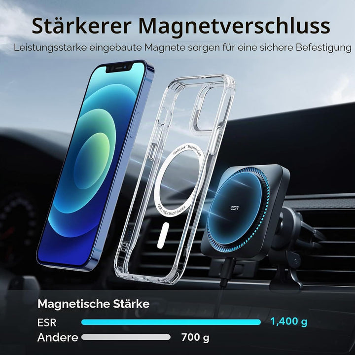 ESR Hülle für iPhone 12, iPhone 12 Pro 2020 Sidekick Hybrid Magafe Case, Transparent Handyülle mit H