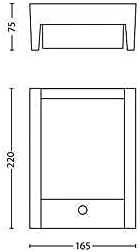 Philips LED-Aussenleuchte , Kunststoff, Lumière blanc froid 6 wattsW, Anthrazit