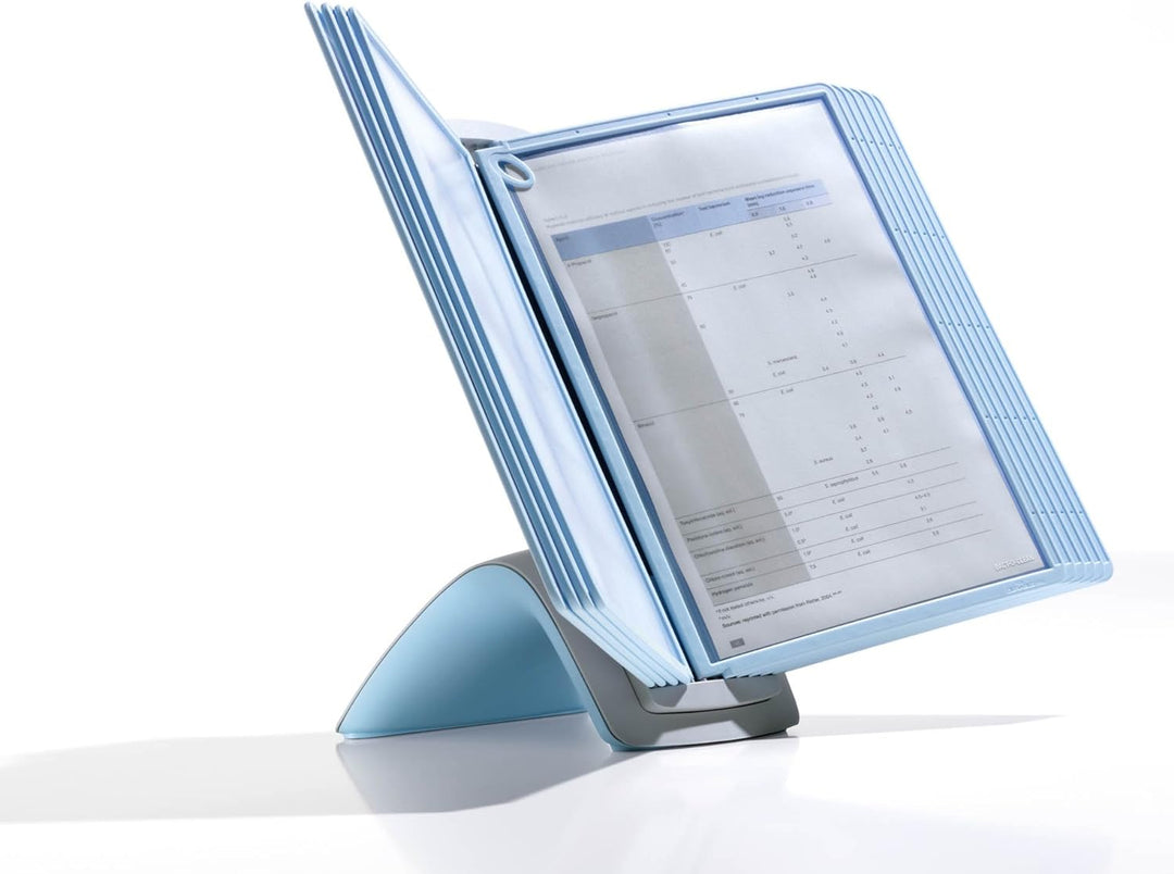 Durable Sichttafelsystem antibakteriell, Tischständer mit 10 Tafeln A4, 591200, Tisch