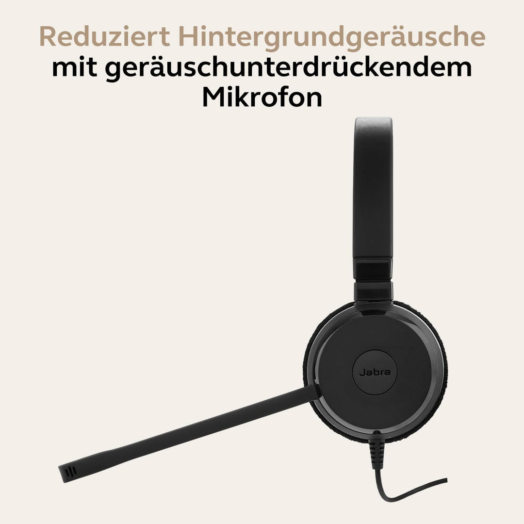 Jabra Evolve 20 UC Mono Headset – Unified Communications Headphones for VoIP Softphone with Passive