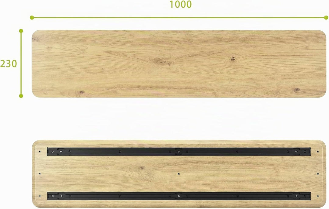 Monitorständer Desk Shelf 100 cm Eiche | Monitorerhöhung Holz mit modularem Schienensystem | Schreib