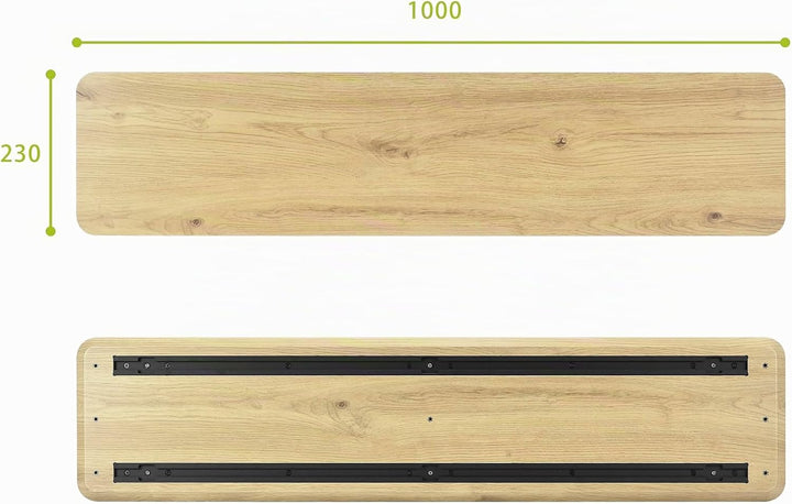 Monitorständer Desk Shelf 100 cm Eiche | Monitorerhöhung Holz mit modularem Schienensystem | Schreib