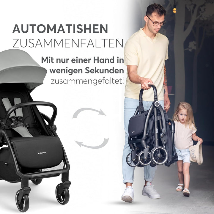 KikkaBoo Buggy Kinderwagen Reisebuggy CIELA, Bis 22 kg, Leicht (7,1 kg), One-Hand-Faltbar, Atmungsak