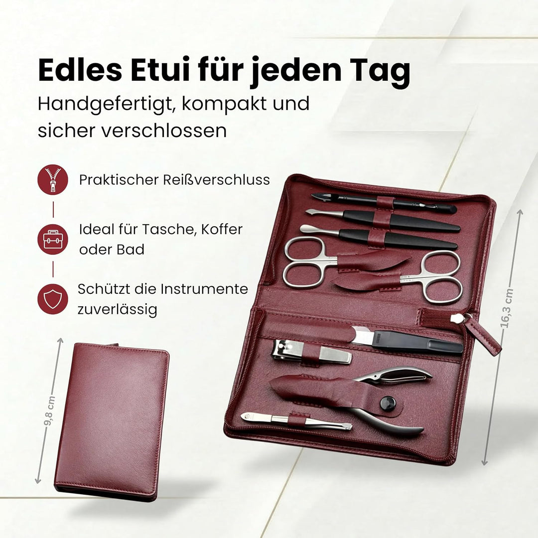 Sonnenschein by Hans Kniebes - Manicure-Etui, Reissverschluss: 9-tlg. Bestückung, rostfrei-edelmatti