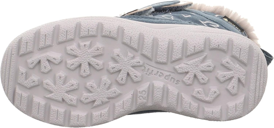 Superfit Mädchen CRYSTAL warm gefütterte Gore-Tex Schneestiefel 26 EU Weit Blau Silver 8020, 26 EU W