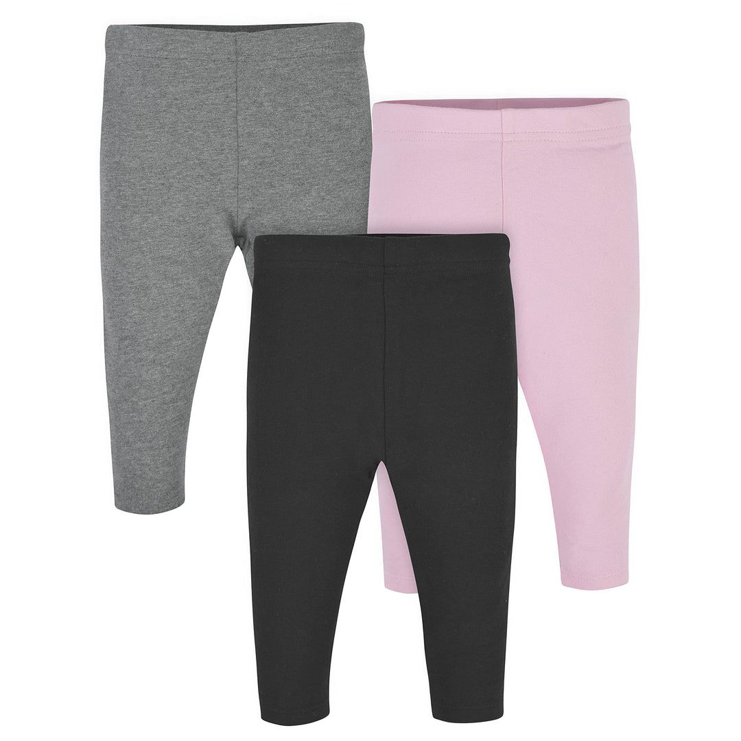 Gerber Baby - Mädchen Leggings Toddler 3-Pack Premium Leggings Einheitsgrösse Pink/Black, Einheitsgr