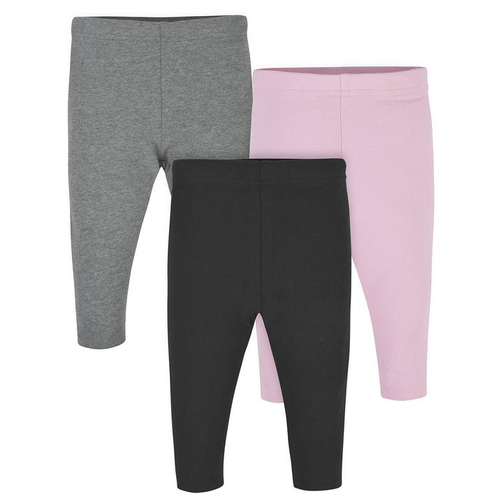 Gerber Baby - Mädchen Leggings Toddler 3-Pack Premium Leggings Einheitsgrösse Pink/Black, Einheitsgr