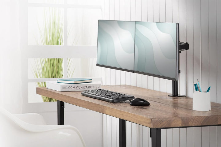 DIGITUS Monitorhalterung - Tischklemme - 2 Monitore - Bis 32 Zoll - Bis 3X 8 kg - VESA 75x75, 100x10
