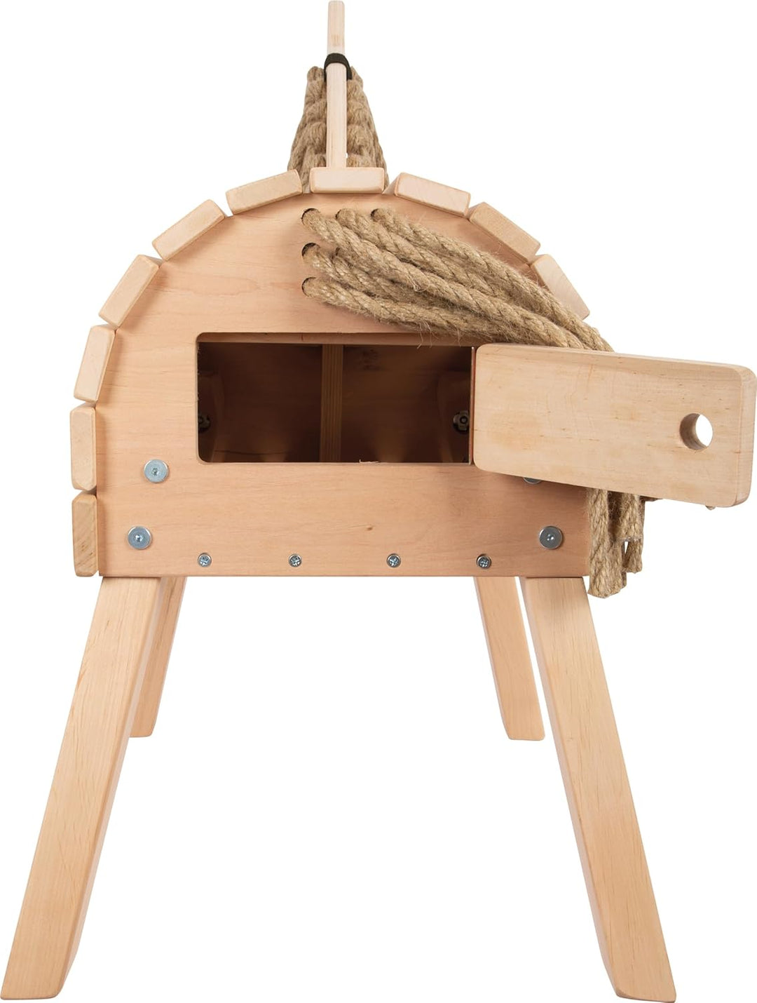 small foot Holzpferd kompakt, Reitpferd mit Halfter für Kinder, für Drinnen und Draussen geeignet, a