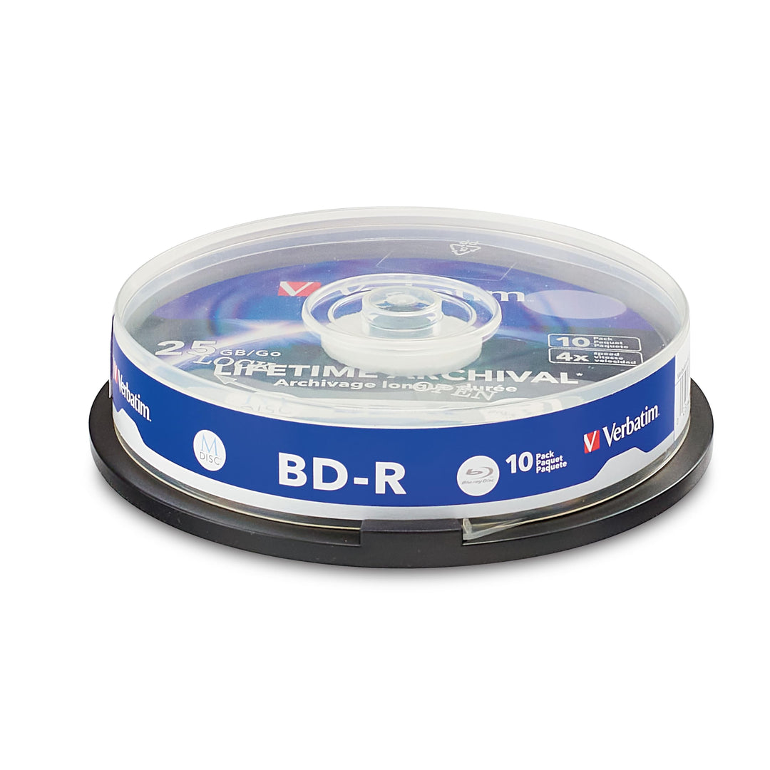 Verbatim MDISC BD-R Blu-ray Rohlinge 25 GB, Blu-ray-Disc mit 4-facher Schreibgeschwindigkeit, 10er-P