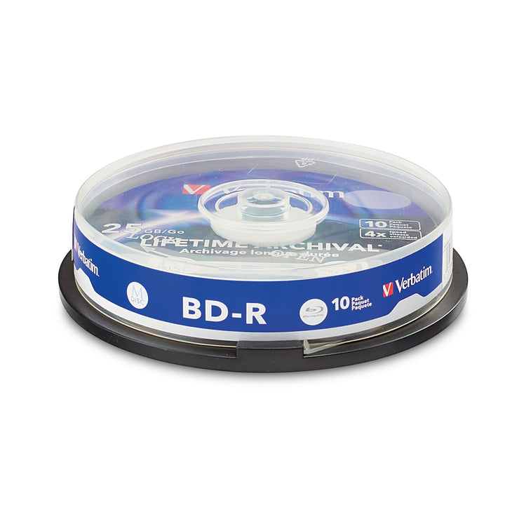 Verbatim MDISC BD-R Blu-ray Rohlinge 25 GB, Blu-ray-Disc mit 4-facher Schreibgeschwindigkeit, 10er-P
