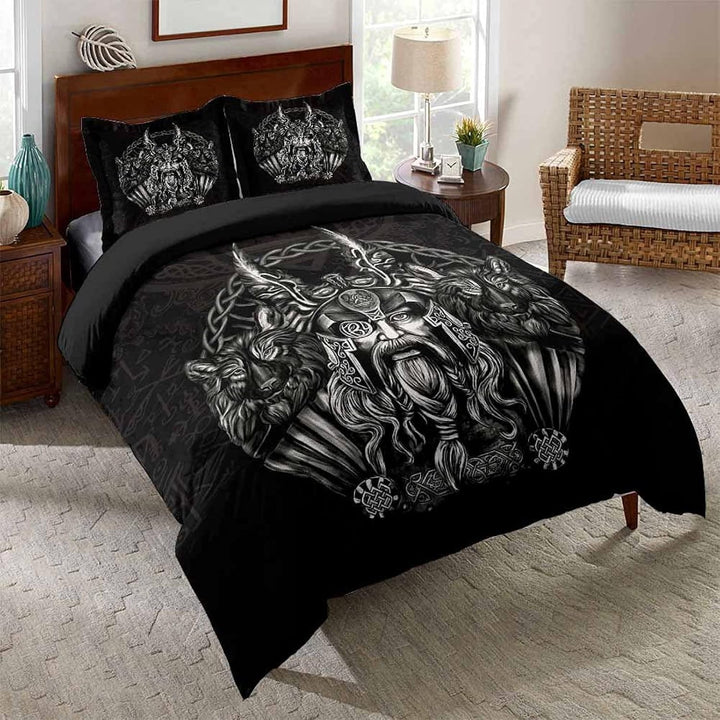 3D Wikinger Bettwäsche Set 135x200 cm 2teilig mit Reissverschluss Weiche und Angenehme Schlafkomfort
