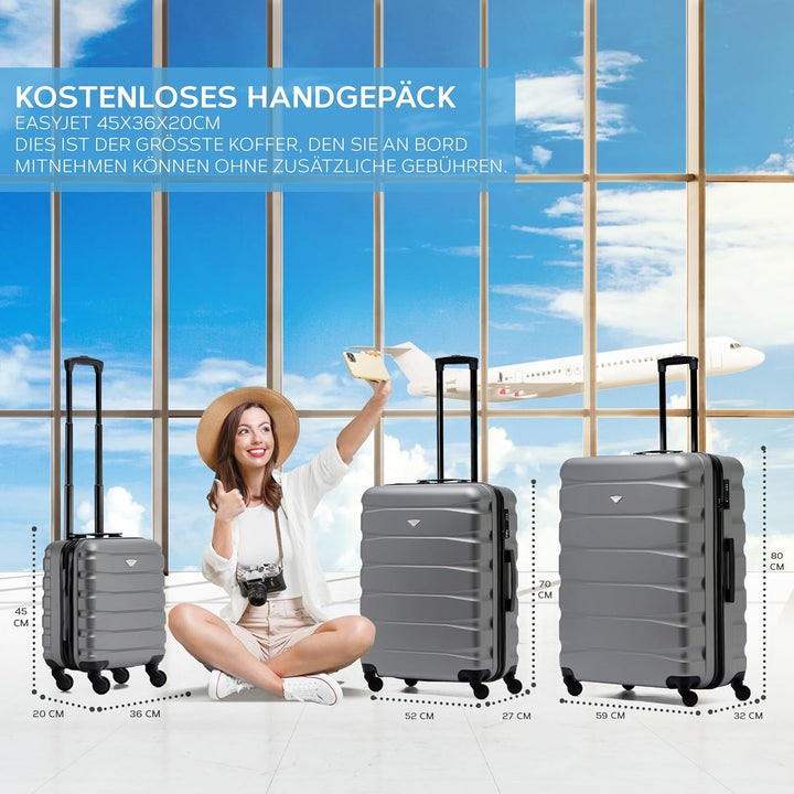 Flight Knight ABS-hartschalenkoffer Kabinen- Und Handgepackoptionen, Die Fur Uber 100 Fluggesellscha