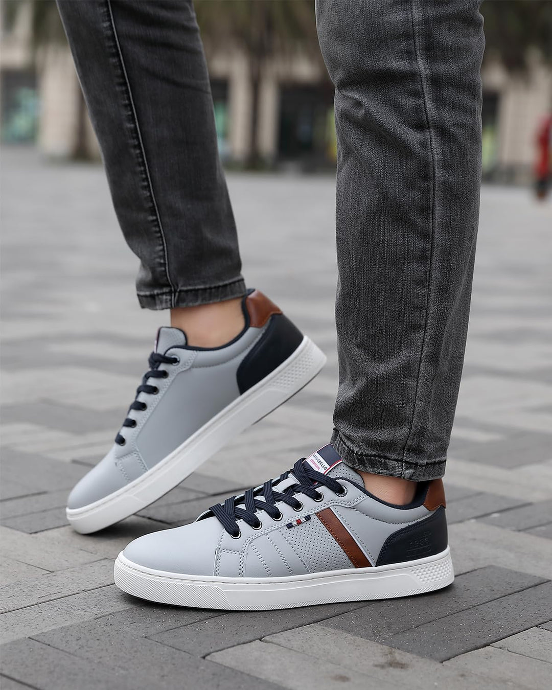 ARRIGO BELLO Herren Freizeitschuhe Schuhe Sneakers Wanderschuhe Leders Laufschuhe Leichtgewicht Outd