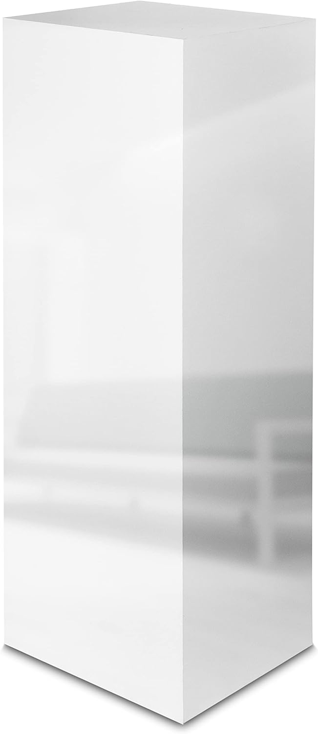 Dekosäule, Podest in 3 Grössen (100x33x33 cm, Weiss Hochglanz) Blumens –  techstudio.ch