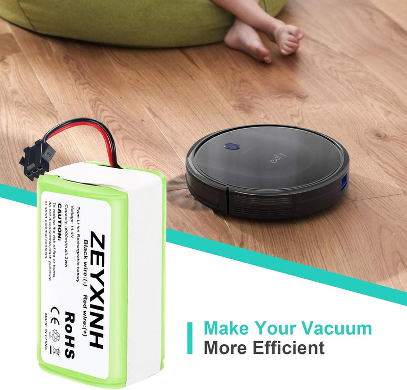 ZEYXINH 14.4V 3000mAh Ersatzakku für RoboVac G10 G20 G30 G35 G40 Hybrid, Eufy RoboVac 11 11S 11S MAX