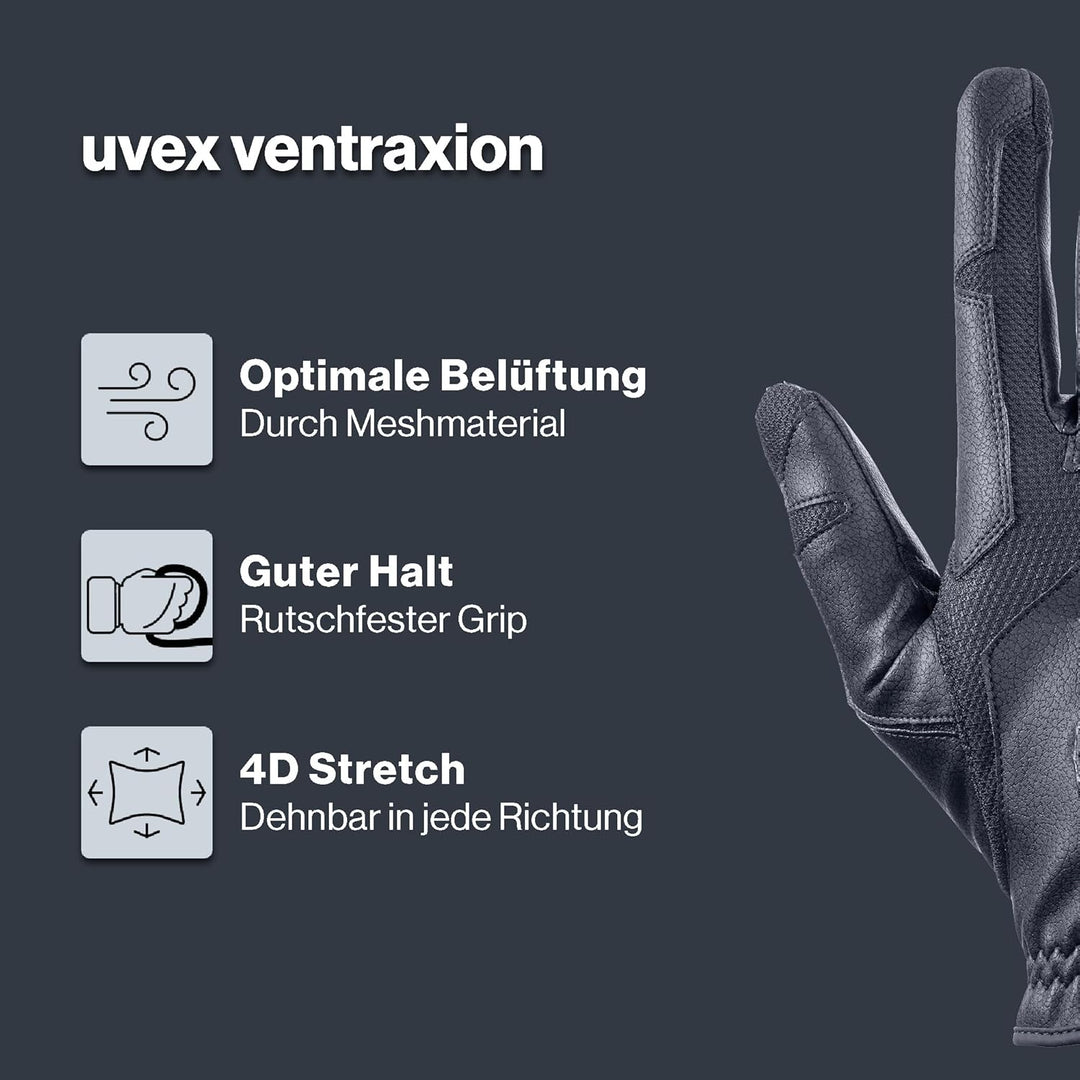 uvex Unisex – Erwachsene Ventraxion Reithandschuhe 6-7 blue, 6-7 blue