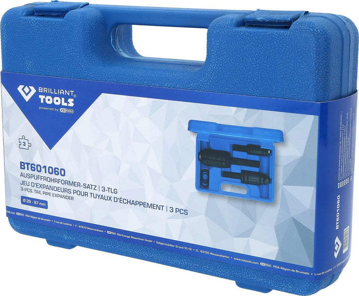 BRILLIANT TOOLS BT601060 Auspuffrohrformer-Satz | 3-tlg [Powered by KS TOOLS]