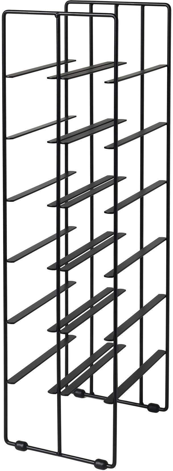Pilare Weinregal H 66cm, schwarz matt BxHxT 19x66x22cm für 12 Flaschen