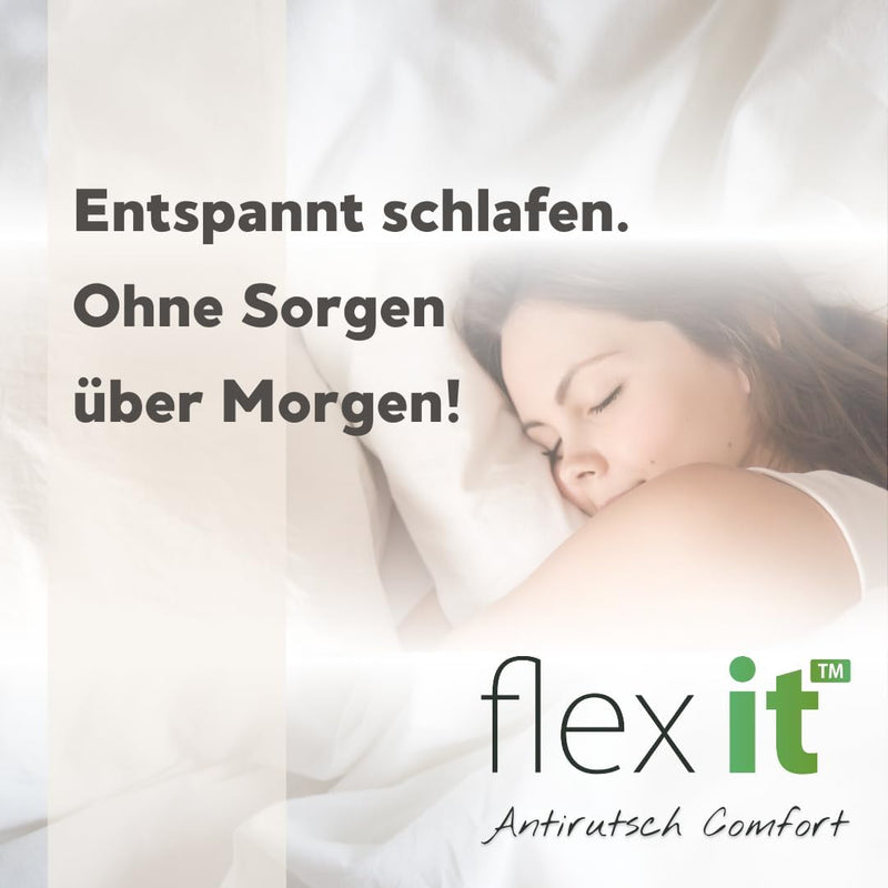 Flex it - flexTopp 100x200 cm Antirutschmatte für Bett Matratzen Befestigung Topper Matratze Lattenr