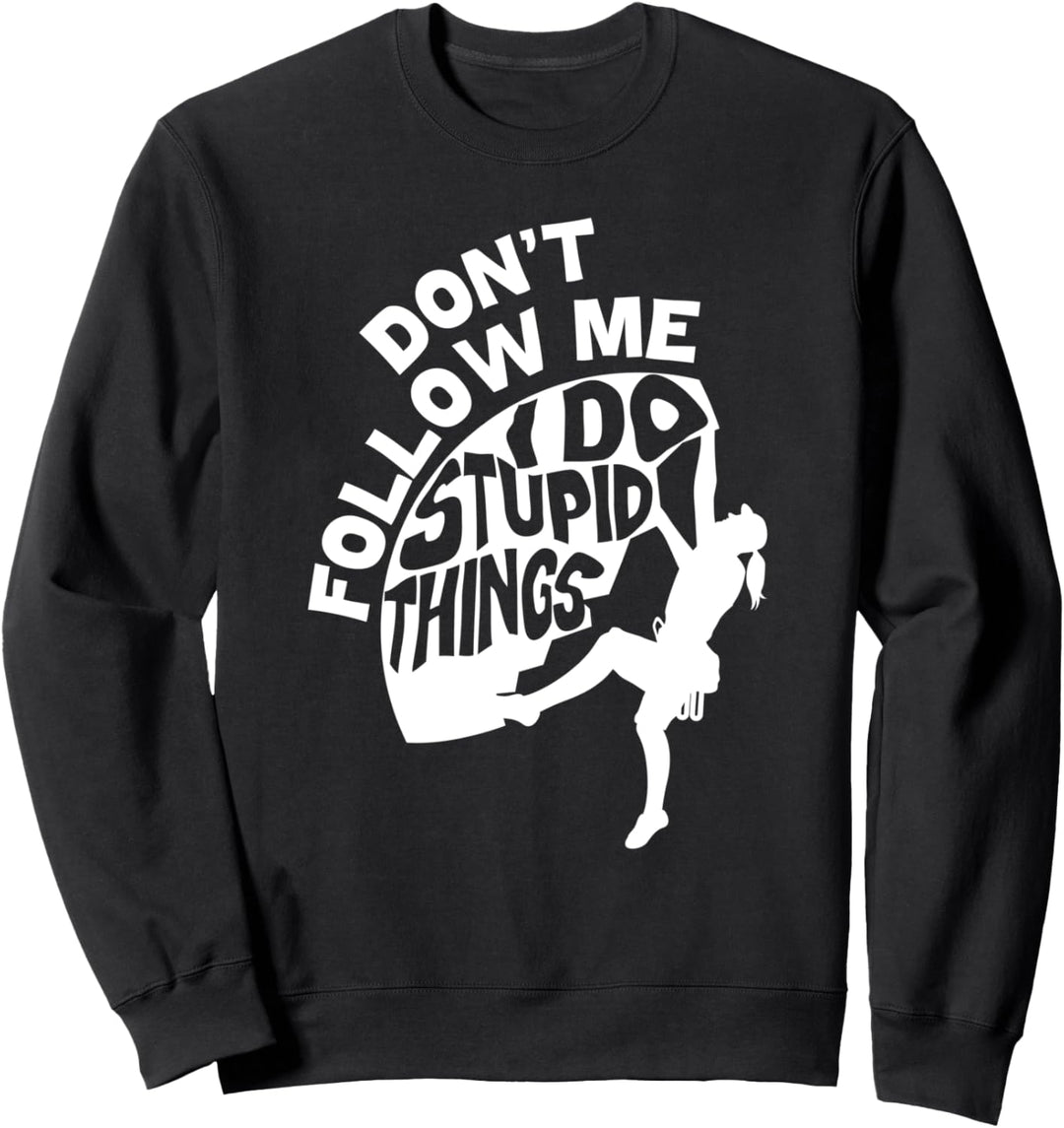 Vintage Climbing Bouldering Frauen Kletterer Fels Klettern Sweatshirt