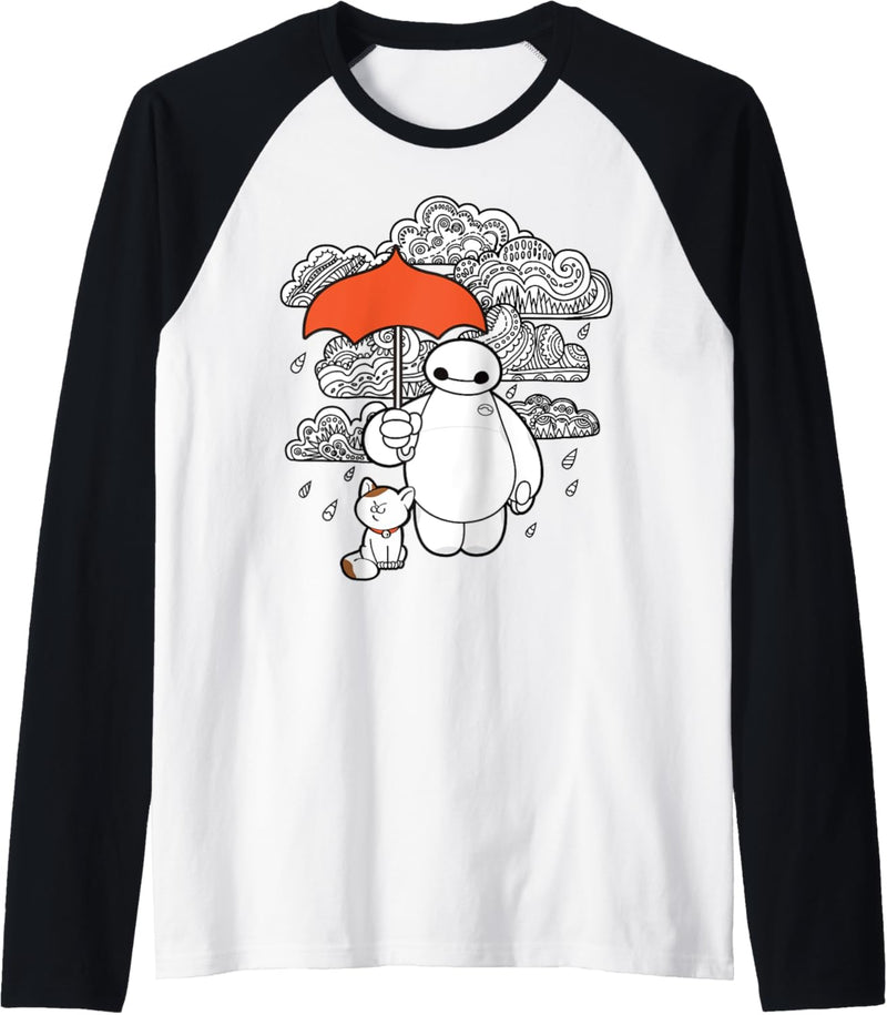 Disney Big Hero 6 Baymax Patterned Rain Clouds Portrait C1 Raglan