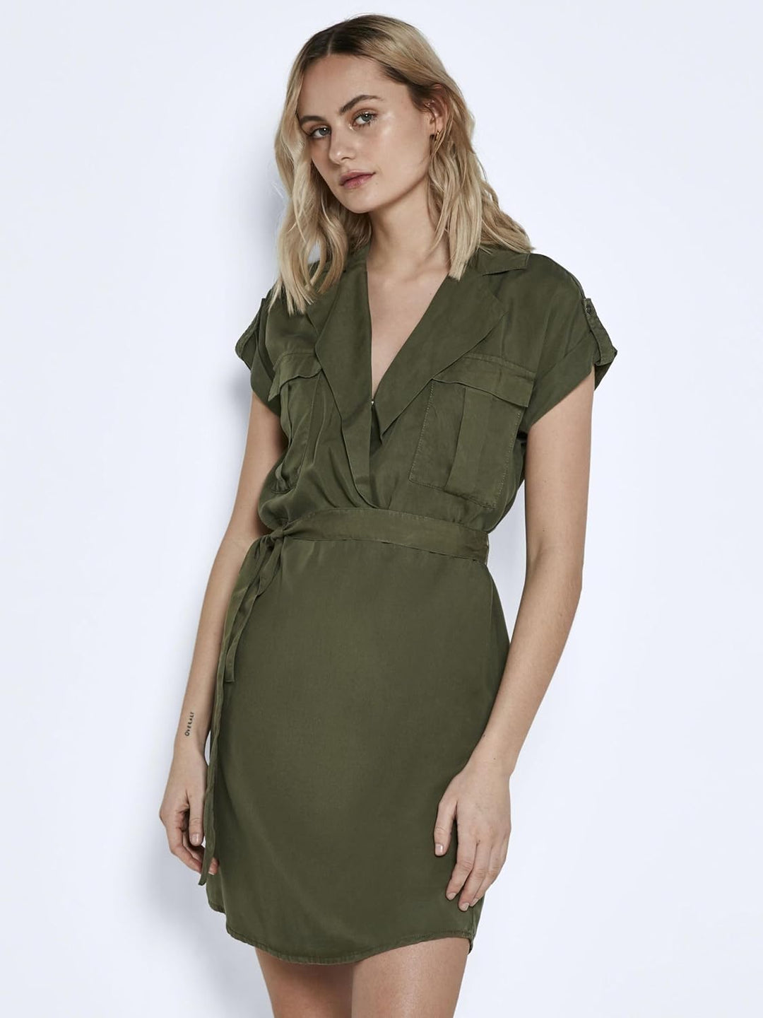 Noisy may Damen Blusenkleid Vera S Grün (Olive Night Olive Night), S Grün (Olive Night Olive Ni
